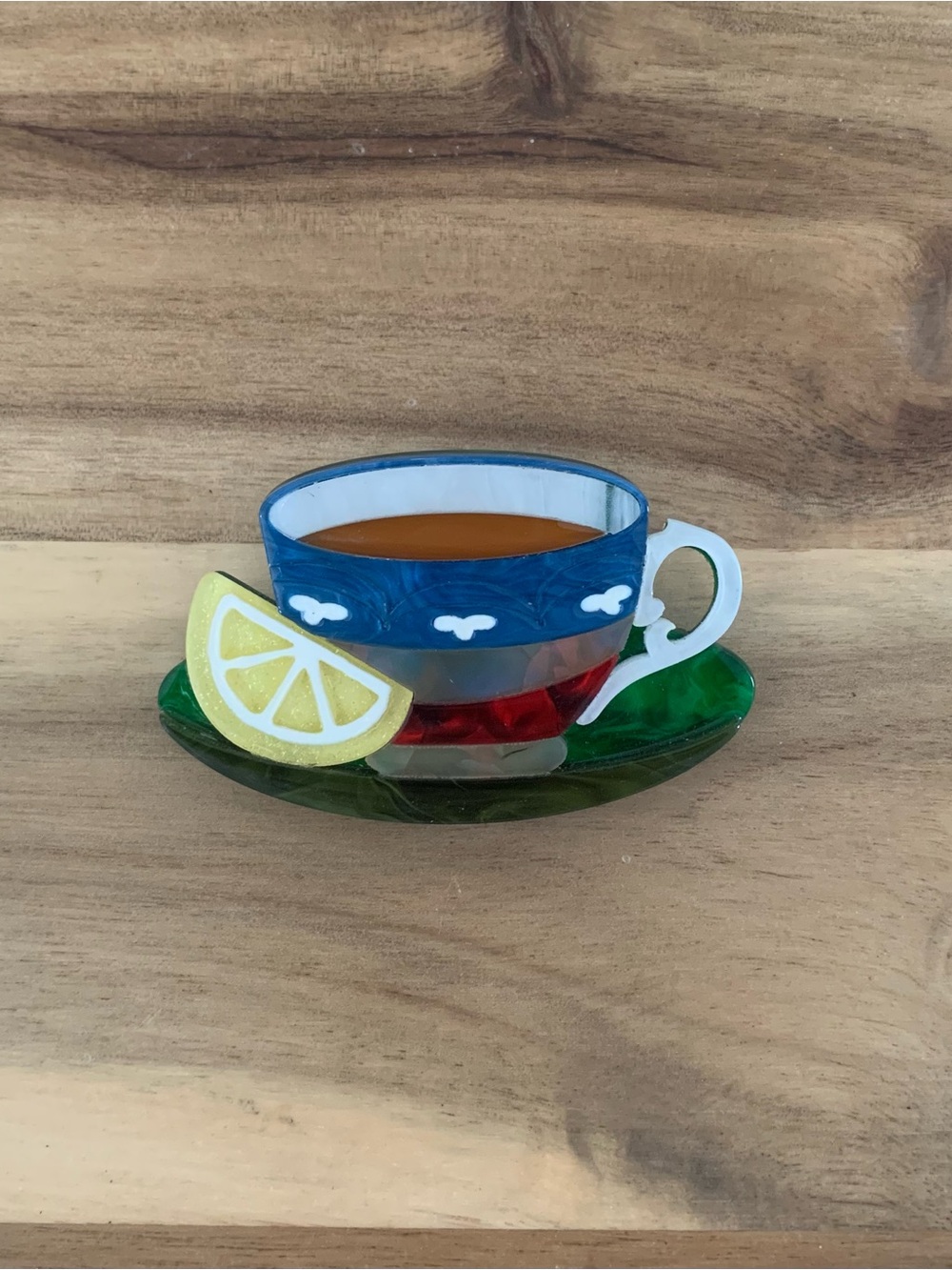 Erstwilder Cuppa Tea Brooch drink pin NWOT